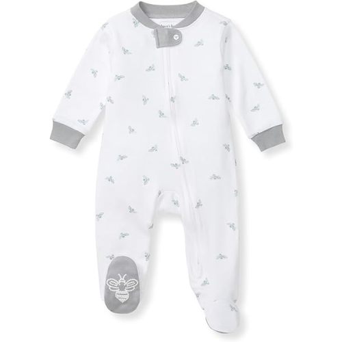Burt's Bees Baby Organic Cotton Sleep and Play Footed Pajamas for Boys