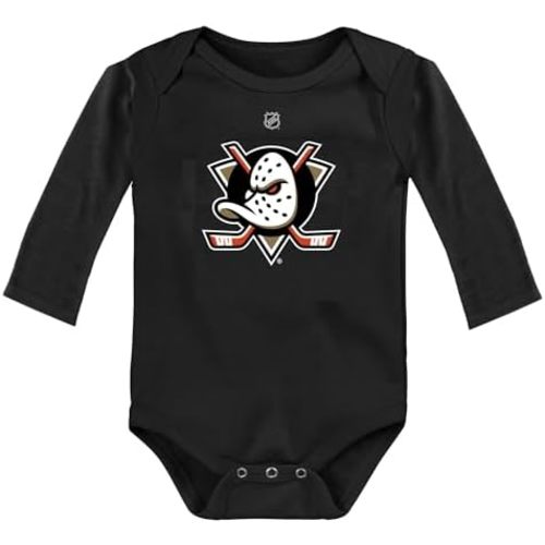 Outerstuff NHL Newborn & Infants 0-24 Months Primary Logo Long Sleeve Bodysuit Creeper Romper