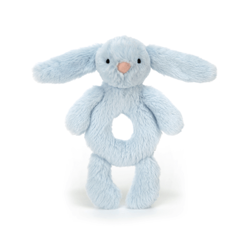 Bashful Blue Bunny Ring Rattle 2024