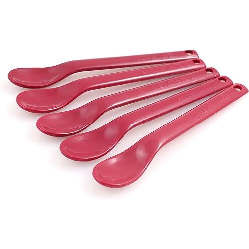 Small Maroon Spoon Feeding Therapy Spoons, 5-Pack