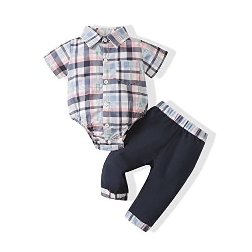 Renotemy Newborn Infant Baby Boy Clothes Outfits New to The Crew Outfits Long Pants Toddler Baby Boy Clothes Set