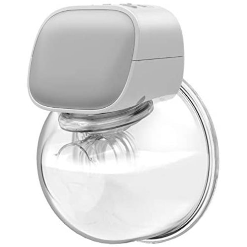 Momcozy Electric Wearable Breast Pump - Spill-Proof Quiet Pain Free Breast Pump with 2 Mode & 5 Levels, Hands-Free Wearable Breast Pump, Portable Breastfeeding Breastpump Can Be Worn in-Bra, 24mm Gray
