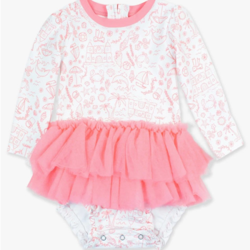 Swim Tulle Skirted One Piece matching sibling set