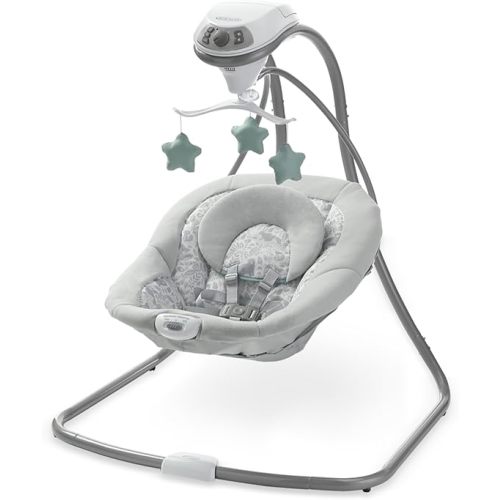 Graco Simple Sway Baby Swing, Side‑to‑Side Motion, Infant Swing with 6 Speeds, Vibration, Ivy