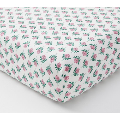 Roller Rabbit Rosebud Organic Crib Fitted Sheet
