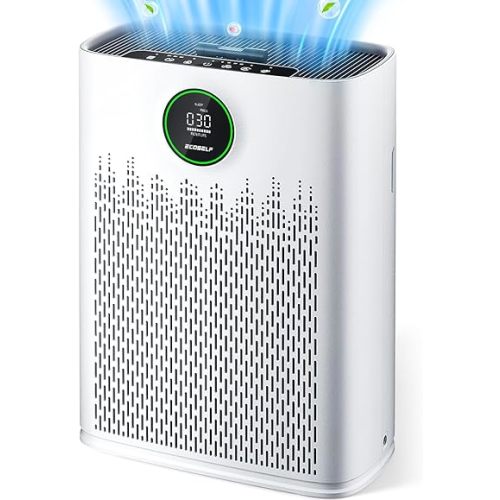Air Purifiers for Home Large Room, with Smart Mode, PM2.5 Air Quality Display, 22dB Sleep Mode, Aromatherapy, Cover Up to 1295 Ft² with 2X-Purification & 360°Air Outlet, HAP603, Bright White