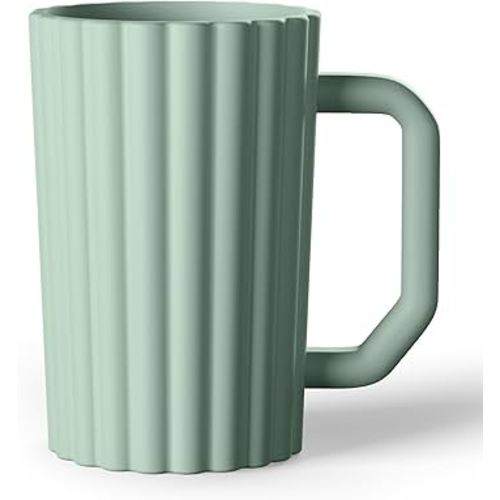 Baby Bath Rinse Cup, Silicone Body Washing Rinser Cup with Easy Grip Handle (Sage)