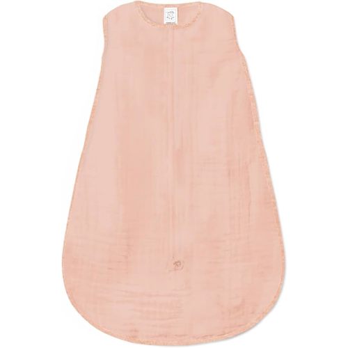 SwaddleDesigns Baby Sleep Sack 0-6 months, Cotton Muslin Wearable Blanket with 2-way Zipper, Non-Weighted Sleeping Sack for Safer Sleep, Peachy Pink, Small