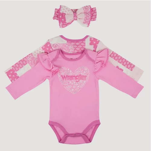 Wrangler Baby Girl Bodysuits & Bow Set | NEW & FEATURED | Wrangler®