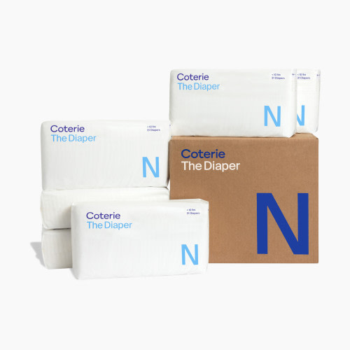 Coterie Ultra Soft Diapers, Monthly Supply - Newborn, 186 Count