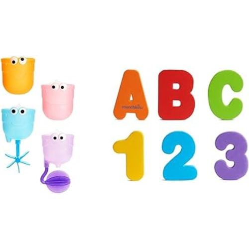 Munchkin Falls Baby and Toddler Bath Toy & 11020 Bath Letters and Numbers