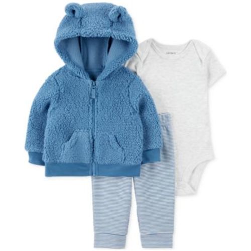 Baby Boys Bear Jacket, Bodysuit & Pants, 3 Piece Set