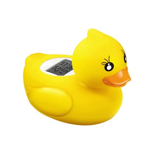 Baby Bath Tub Water Thermometer - (Upgraded Version) Digital Water Temperature Thermometer & Room Thermometer, Duck Floating Toy for Infant Toddler Bathtub Pool with Temperature Warning