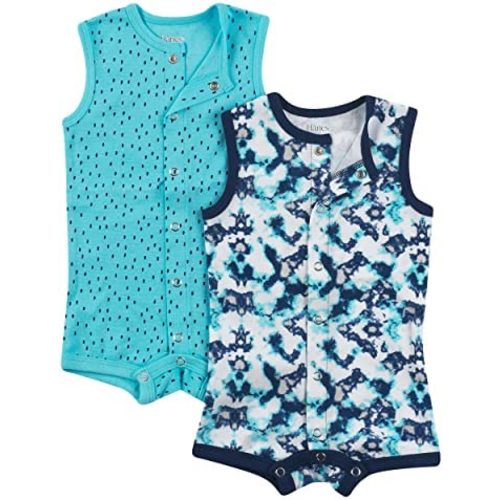 Hanes unisex-baby Ultimate Sleeveless Rompers for Boys & Girls, 2-pack