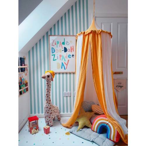 Circus tent stripe yellow play canopy