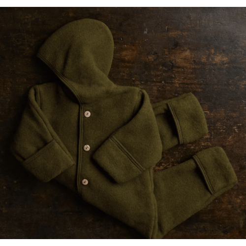 Pipit Baby Suit - Merino Wool Fleece - Seaweed