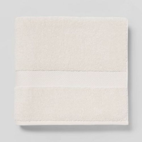 Performance Plus Bath Towel Cream - Threshold™: Heavyweight Cotton, Fade-Resistant, OEKO-TEX Certified
