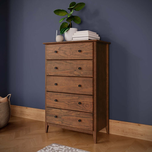 Greenport Solid Wood 34'' W 5 - Drawer Dresser