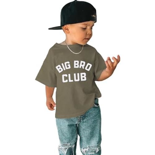 CM C&M WODRO Big Brother Shirt Toddler Baby Boy Big Bro Club Letters Print T-Shirt Tees Kid Summer Short Sleeve Clothes
