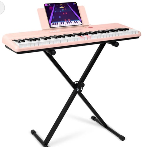 The ONE COLOR Smart Keyboard, Portable and Light up Keyboard with Bluetooth for Beginners