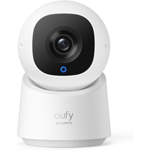 eufy Security Indoor Cam C210, Home Security Camera, 1080p Resolution 360° PTZ, Plug-in Security Indoor Camera with 2.4G Wi-Fi, Human/Motion AI, Night Vision, AI Tracking, HomeBase 3 Compatible