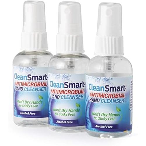 CleanSmart Skin & Hand Cleanser, 2 Ounce Spray Bottle (Pack of 3) Alcohol-Free Safe Cleanser
