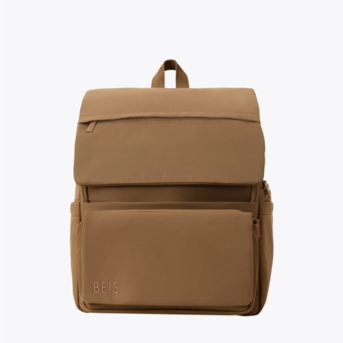 BÉIS 'The Ultimate Diaper Backpack' in Camel - Diaper Bag Backpack in Camel Brown