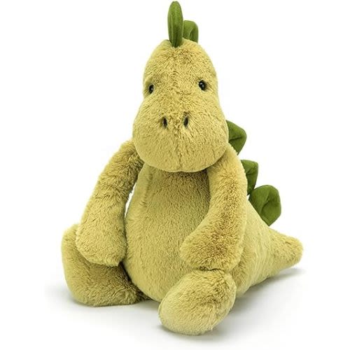Jellycat Bashful Dino Stuffed Animal, Medium 12 inches | Dinosaur Plush Toy | Classic Children's Gift