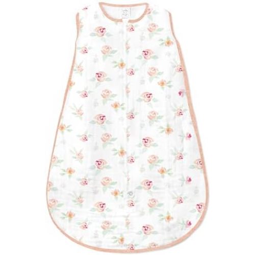 SwaddleDesigns Muslin zzZipMe Sleeping Sack, for Baby Boy and Girl, Wearable Blanket with 2-Way Zipper