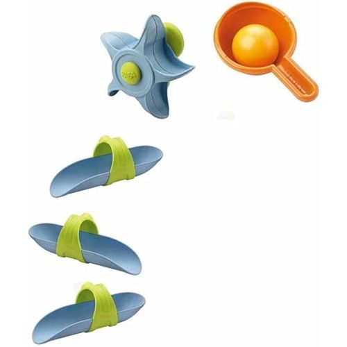 HABA Bathtub Ball Track - 6 Piece Play Set - Fosters Experimentation & Creativity for Ages 3 and Up