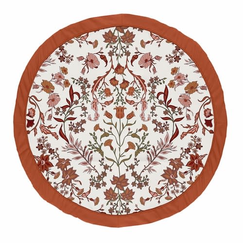 Wildflower Rust Orange and Ivory Playmat
