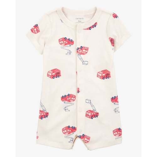 Baby Fire Truck Short-Sleeve Romper - Cream - Carter's | Carter's
