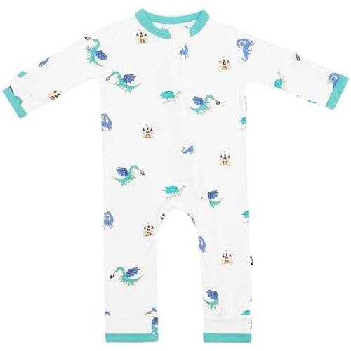 KYTE BABY Unisex Rayon Made From Bamboo Zippered Rompers 0-24 Months