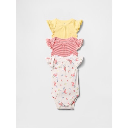 Baby First Favorites TinyRib Ruffle Bodysuit (3-Pack)