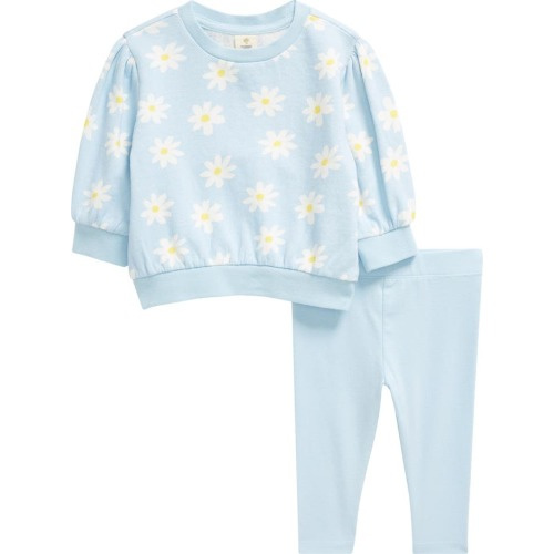 Baby Kids' Relaxed Fit Crewneck Sweatshirt & Leggings Set, 6M, Blue Falls Donna Daisy