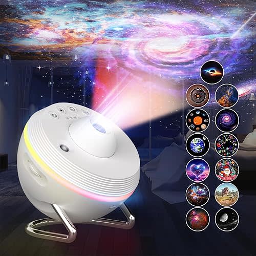 Star Projector, Flevo Galaxy Projector for Bedroom, with Planetarium Projector, Night Light, 4K Replaceable 13 HD Galaxy Discs, 360° Rotation, for Kids Christmas and Halloween,