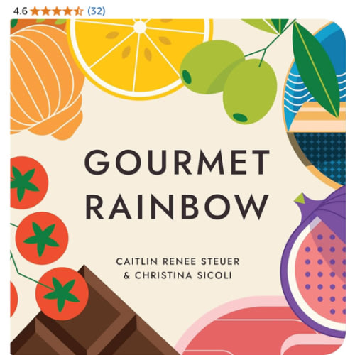 Gourmet Rainbow Board Book Poems About Color and Food Facts for Early Reader Baby 0-12M and Toddler Learning Resource 1-4 Years Preschool Classroom Teacher Must Have