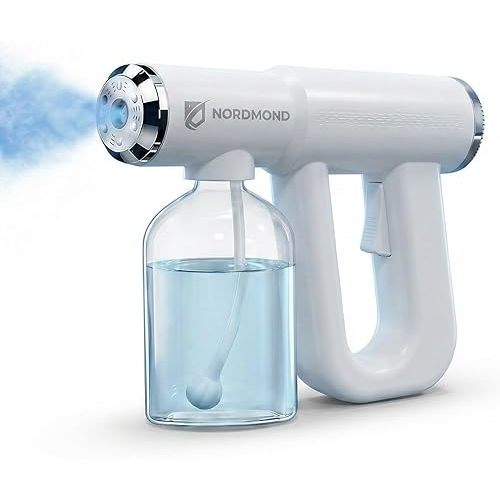 The Original Disinfectant Fogger Machine - Professional Sanitizer Sprayer - ULV Atomizer & Nano Steam Gun – Rechargeable Barber Spray Gun with Blue Light V2