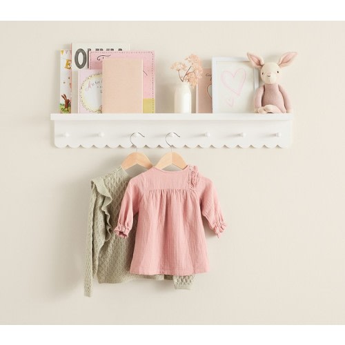 Scalloped Peg Rack (36") Wall Shelf | Pottery Barn Kids