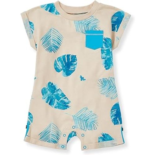 Burt's Bees Baby Baby Boys Short Sleeve Rompers, 100% Organic Cotton One-Piece Coverall and Layette Set