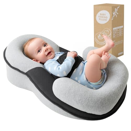 Kaatnii Tummy Time Pillow Baby Lounger Pillow Reduce Spit-Up Anti Overflow Design for Baby Comfort and Feeding Support