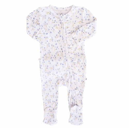 Bamboo Waffle Zipper Footies