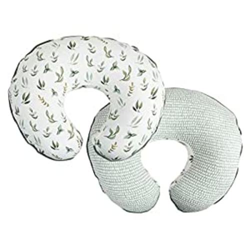 Amazon.com : Boppy Organic Original Support Nursing Pillow, Green Little Leaves, Ergonomic Breastfeeding, Bottle Feeding, Bonding, 100% Organic Cotton, Hypoallergenic Fill, Machine Washable : Baby