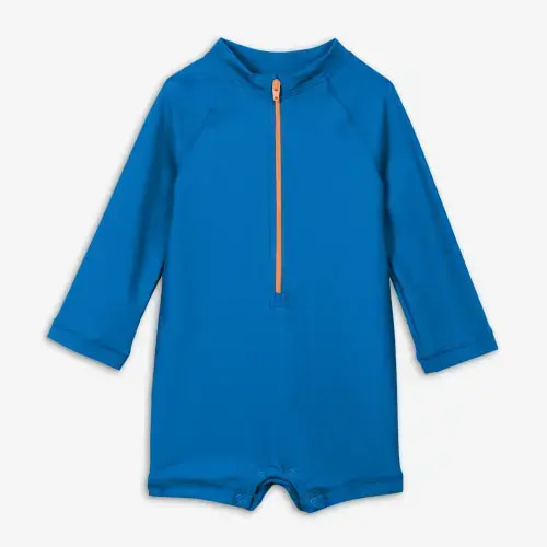 Baby one-piece rash guard - Blueberry 6-12m