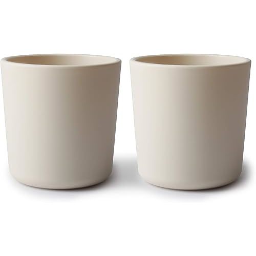 mushie Dinnerware Cups For Kids | Made in Denmark, Set of 2 (Ivory)