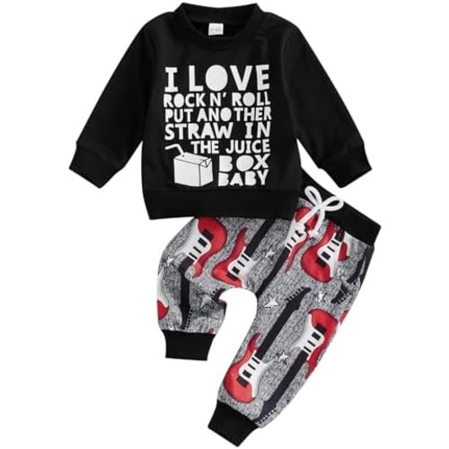 Baby Clothes Long Sleeve Guitar Pants Set 2Pcs Fall Winter Outfit