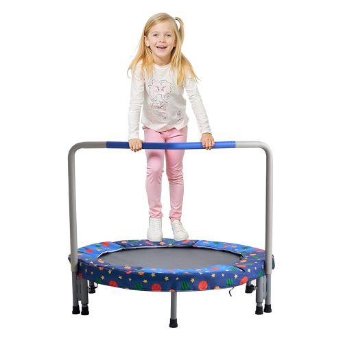 VEVOR 3FT Trampoline 36" Indoor/Outdoor for Toddlers, Foldable Mini Baby With Foam Handle, Recreational Birthday Gift