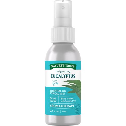 Nature's Truth Eucalyptus Mist Spray 2.4 fl oz | Pure Essential Oil for Aromatherapy | GC/MS Tested