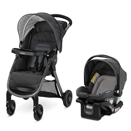 Graco FastAction SE Travel System | Includes Quick Folding Stroller and SnugRide 35 Lite Infant Car Seat, Redmond, Amazon Exclusive - FastAction Fold SE