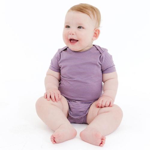 plum / rainy day stripe cloudstretch™ magnetic bodysuit – Magnetic Me